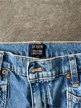 J. Crew High-Rise Bootcut Jeans - Medium Blue Denim 30P